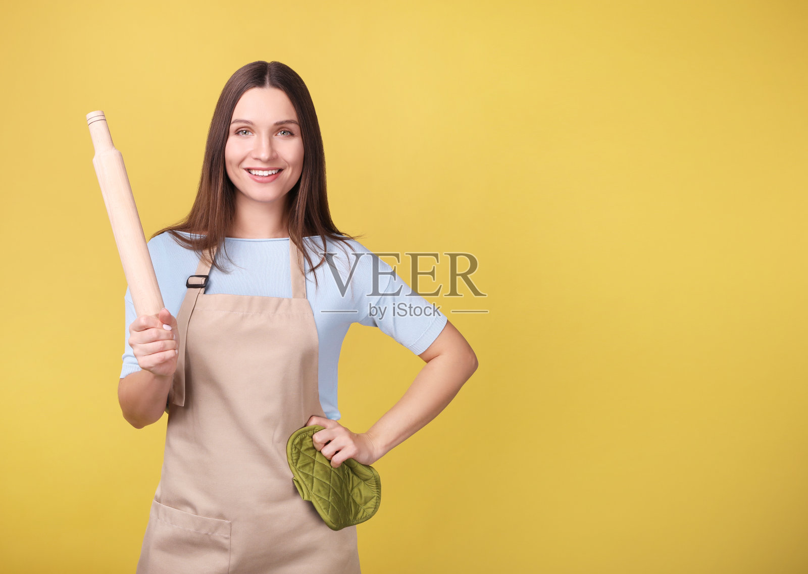 年轻的wonan厨师肖像照片摄影图片