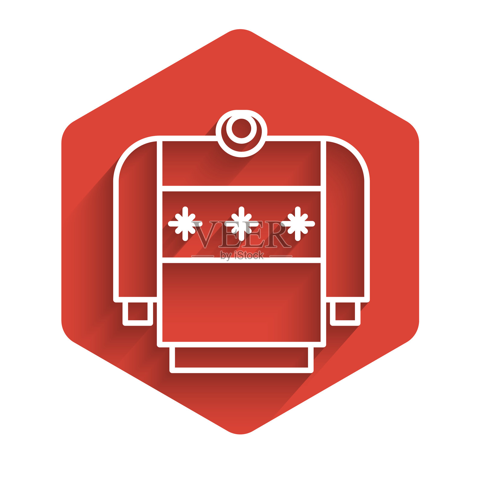 白色线挪威圣诞毛衣图标素材