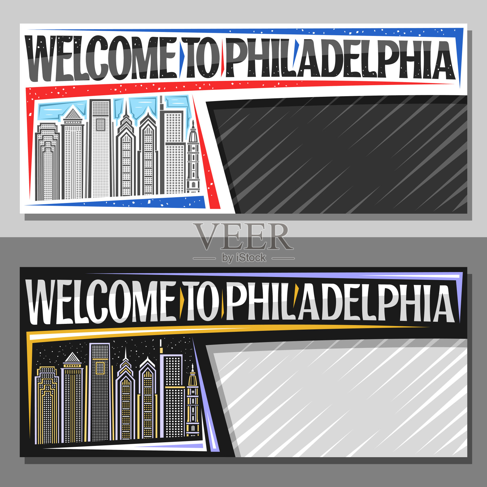 费城矢量布局图插画图片素材