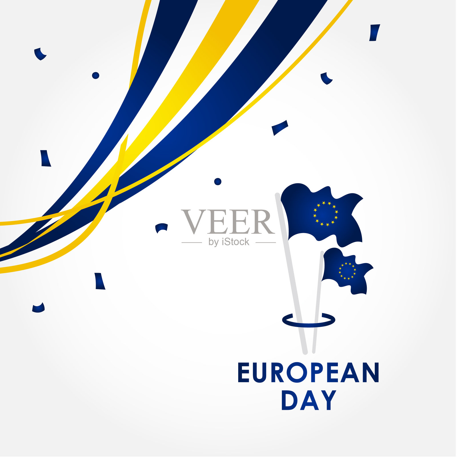 庆祝时刻的欧洲日矢量设计插图插画图片素材