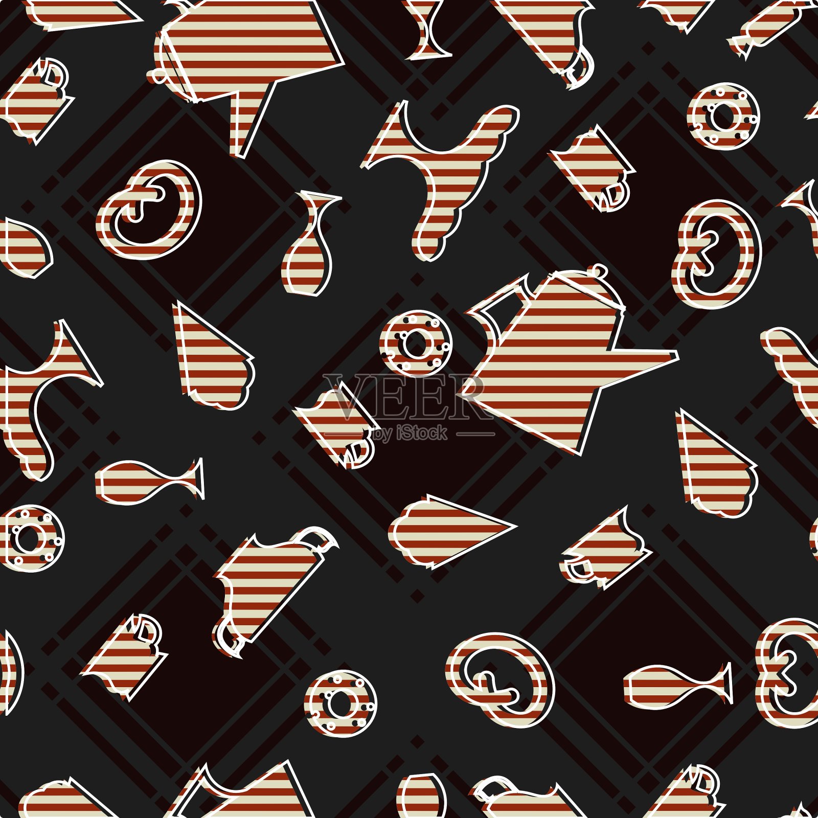 与食物无缝搭配插画图片素材