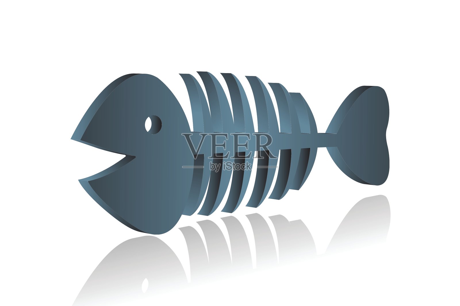 鱼骨头设计元素图片