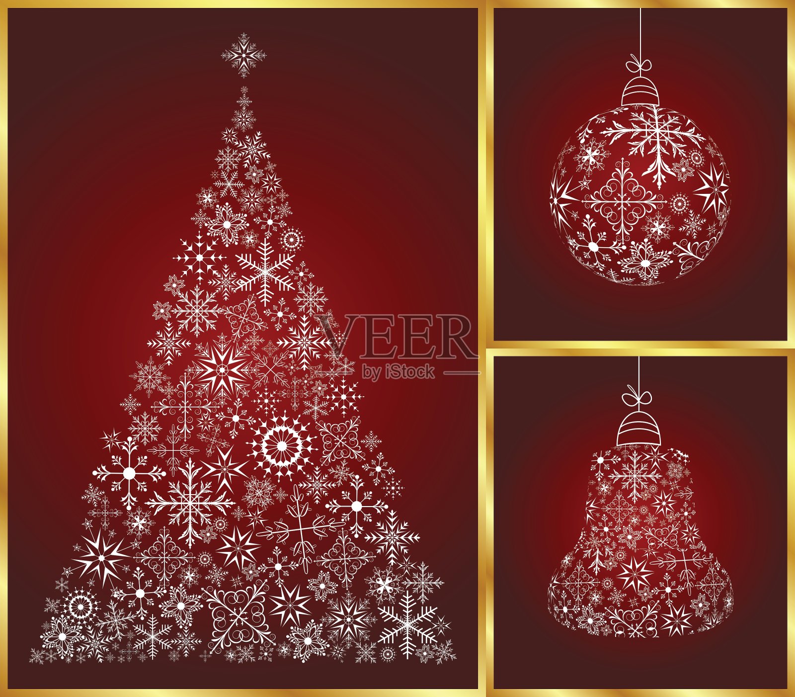 圣诞节的设计元素插画图片素材