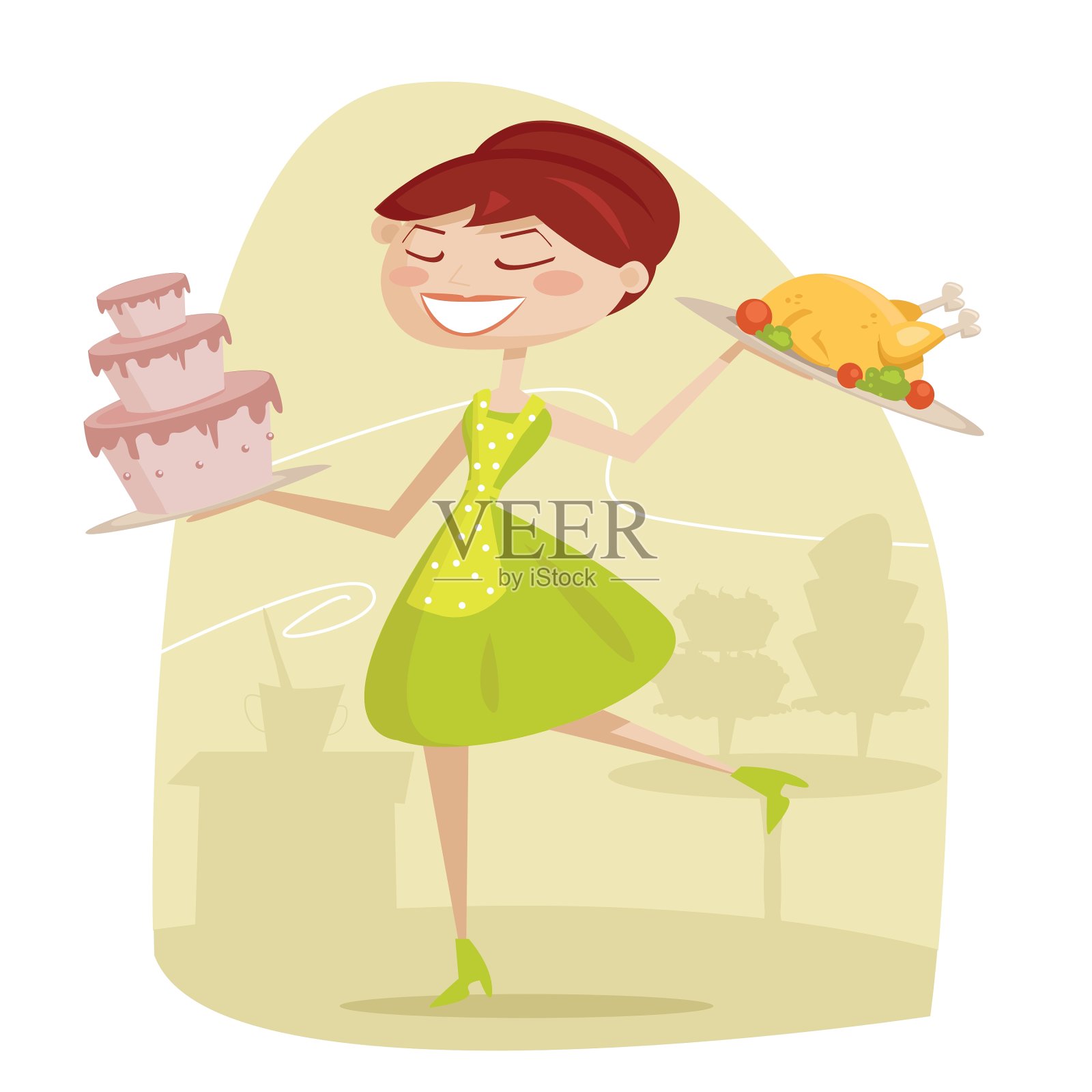 妻子做饭设计元素图片