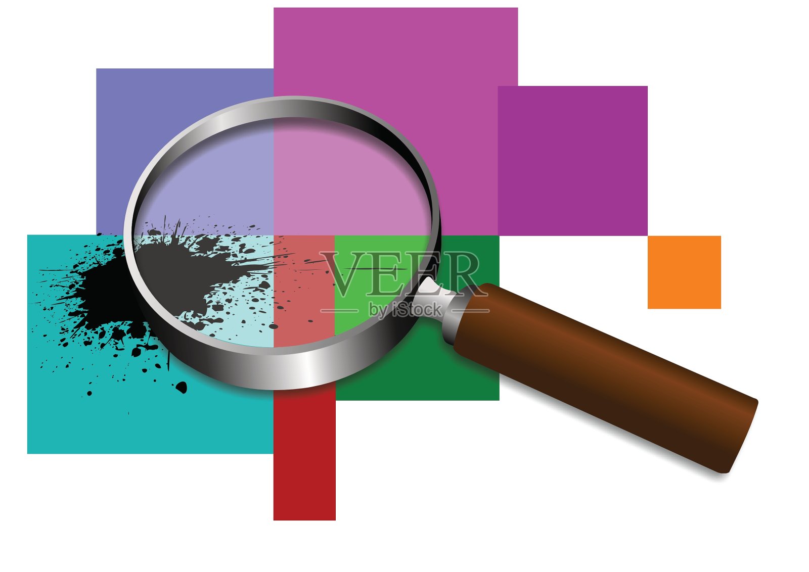 放大镜设计元素图片