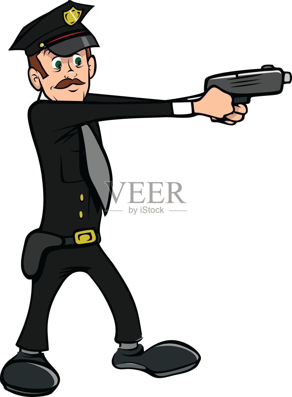 警察射击设计元素图片