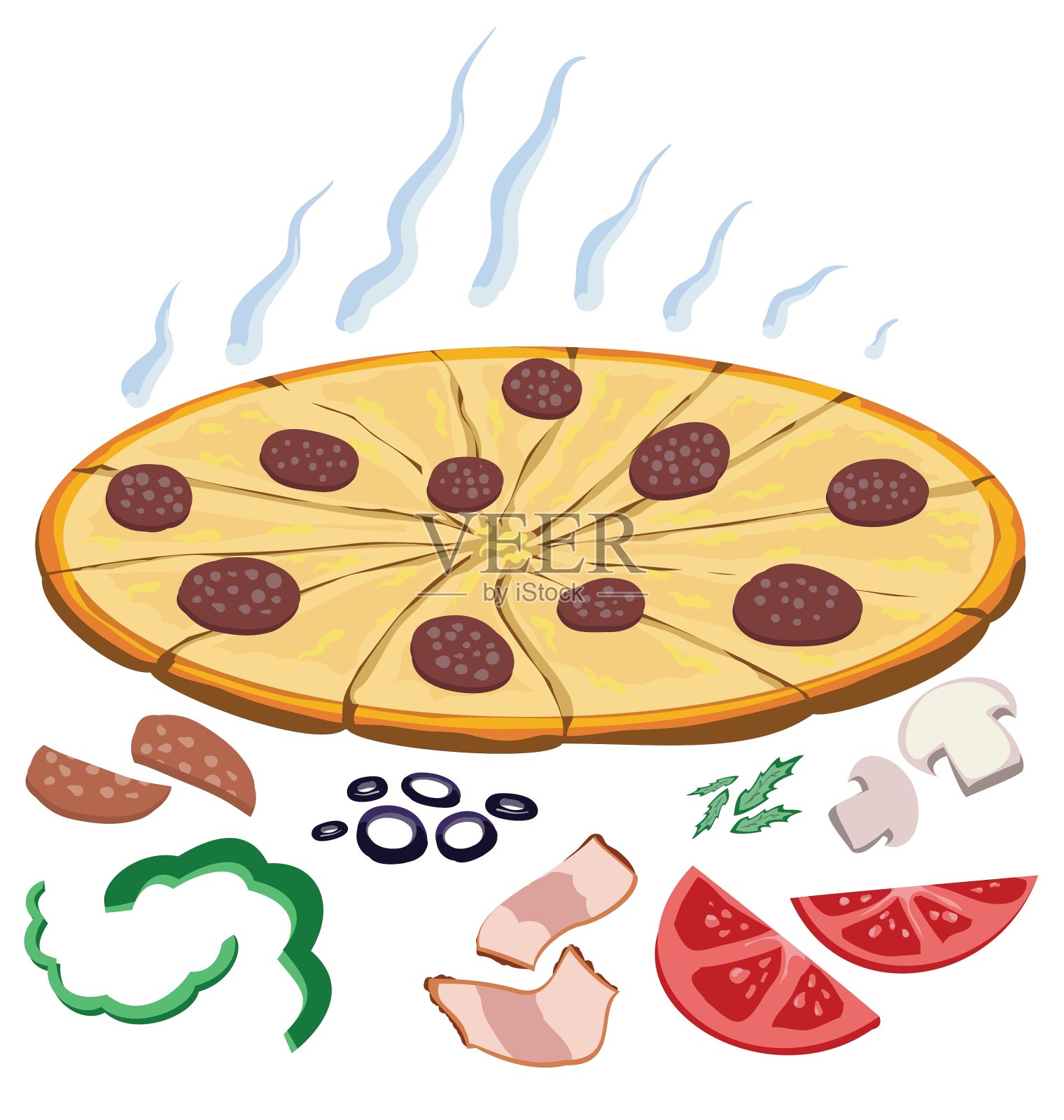 披萨设计元素图片