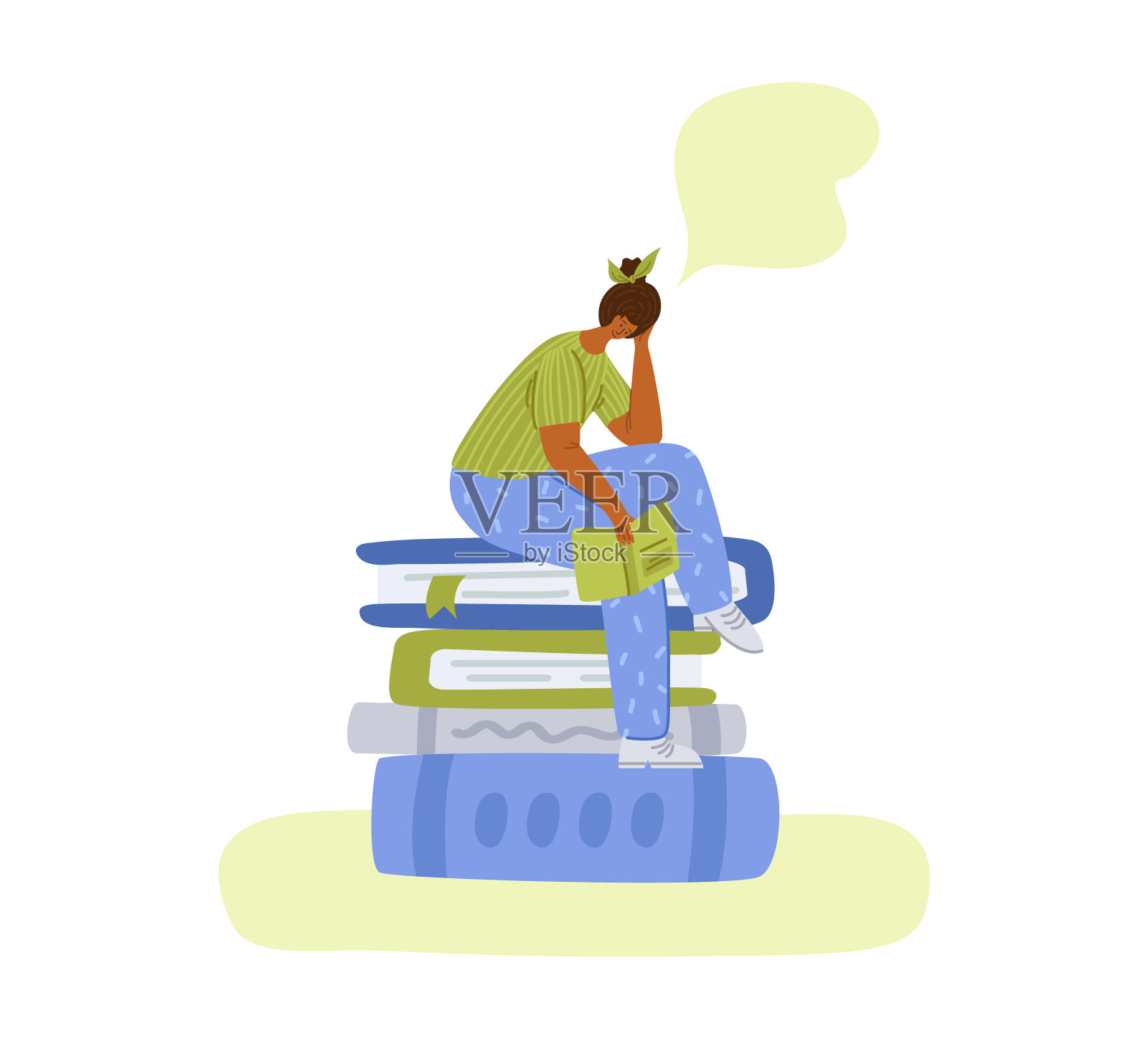 文学爱好者喜欢书籍插画图片素材