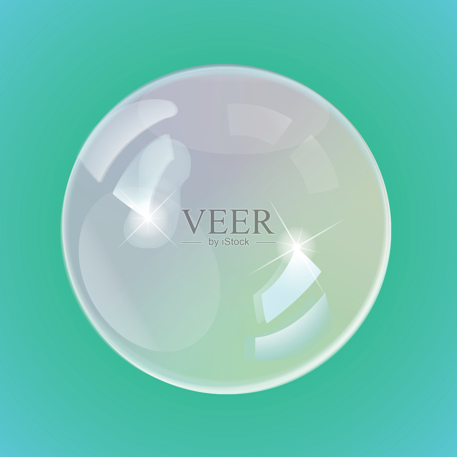 五彩缤纷的肥皂泡插画图片素材