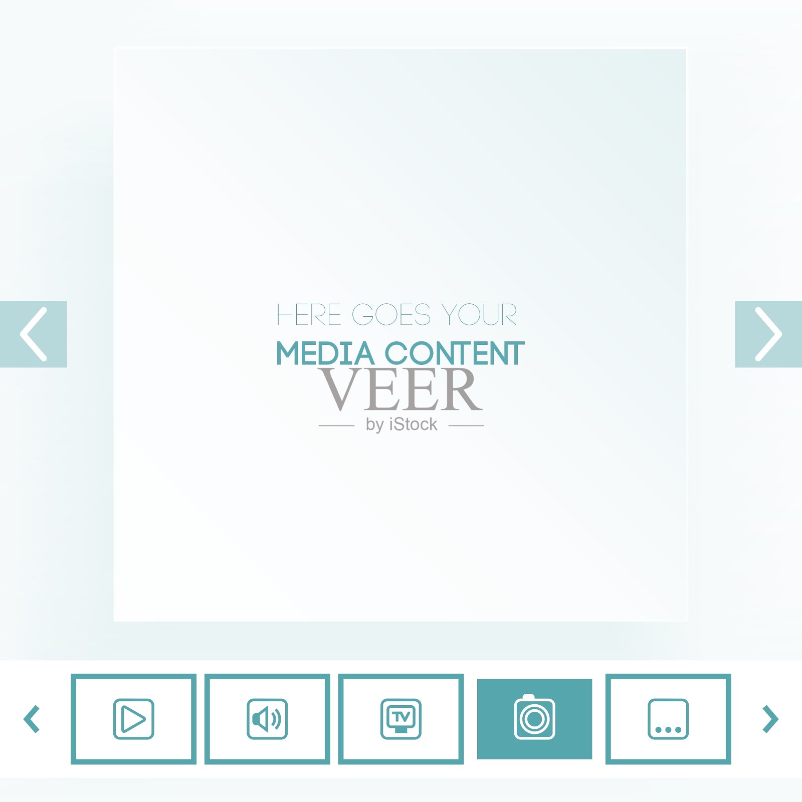 放置媒体内容的模板插画图片素材