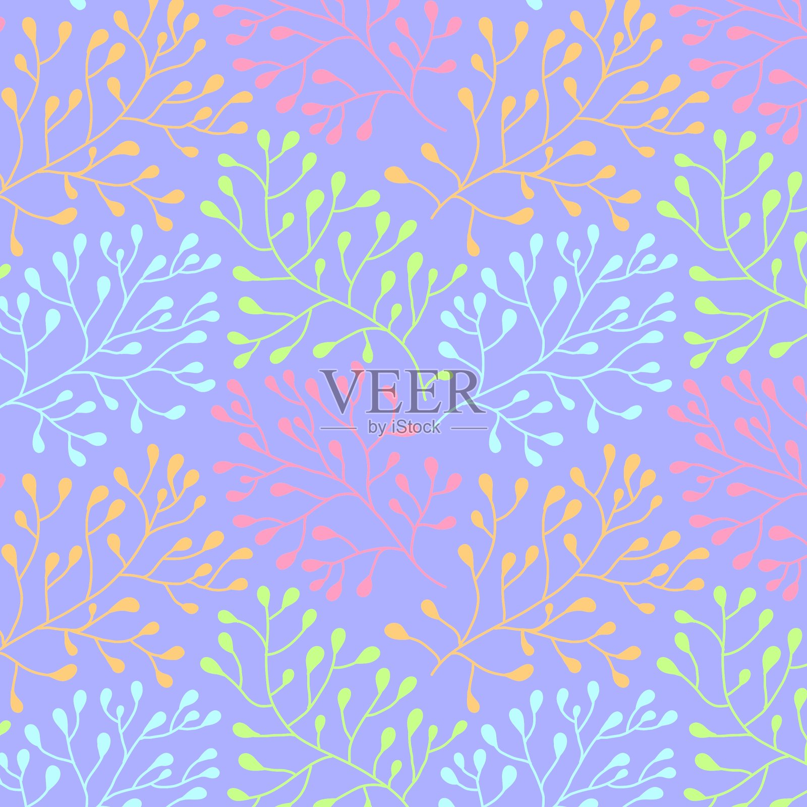 花卉无缝模式插画图片素材