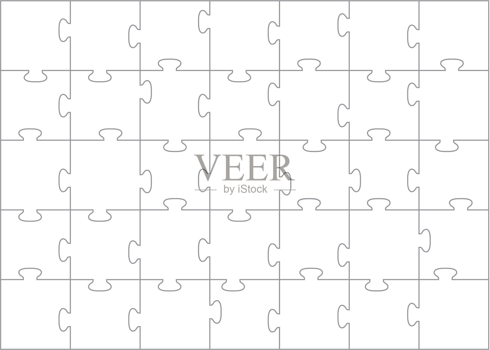 拼图模板35块插画图片素材