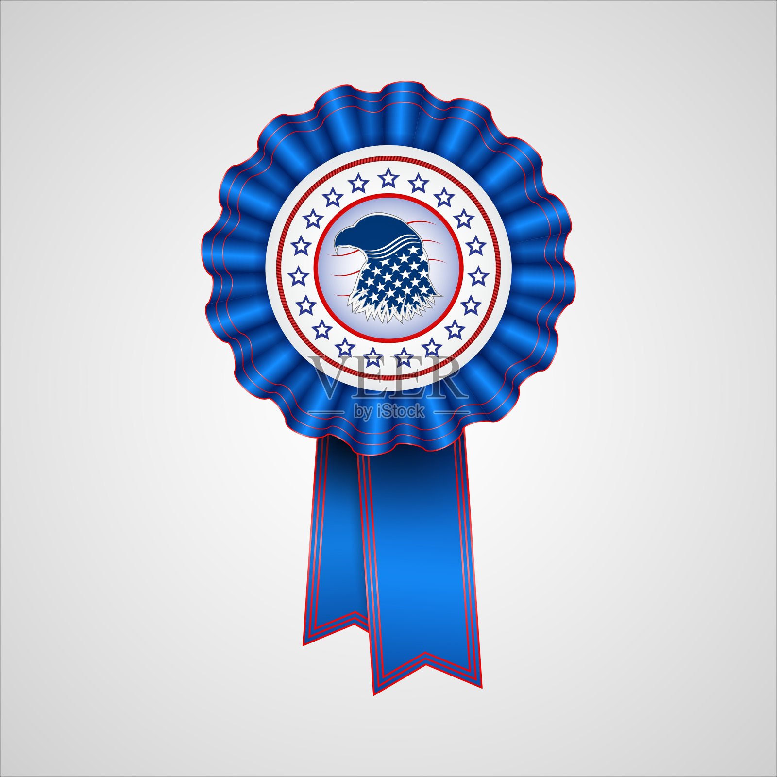 美国独立日假日徽章插画图片素材