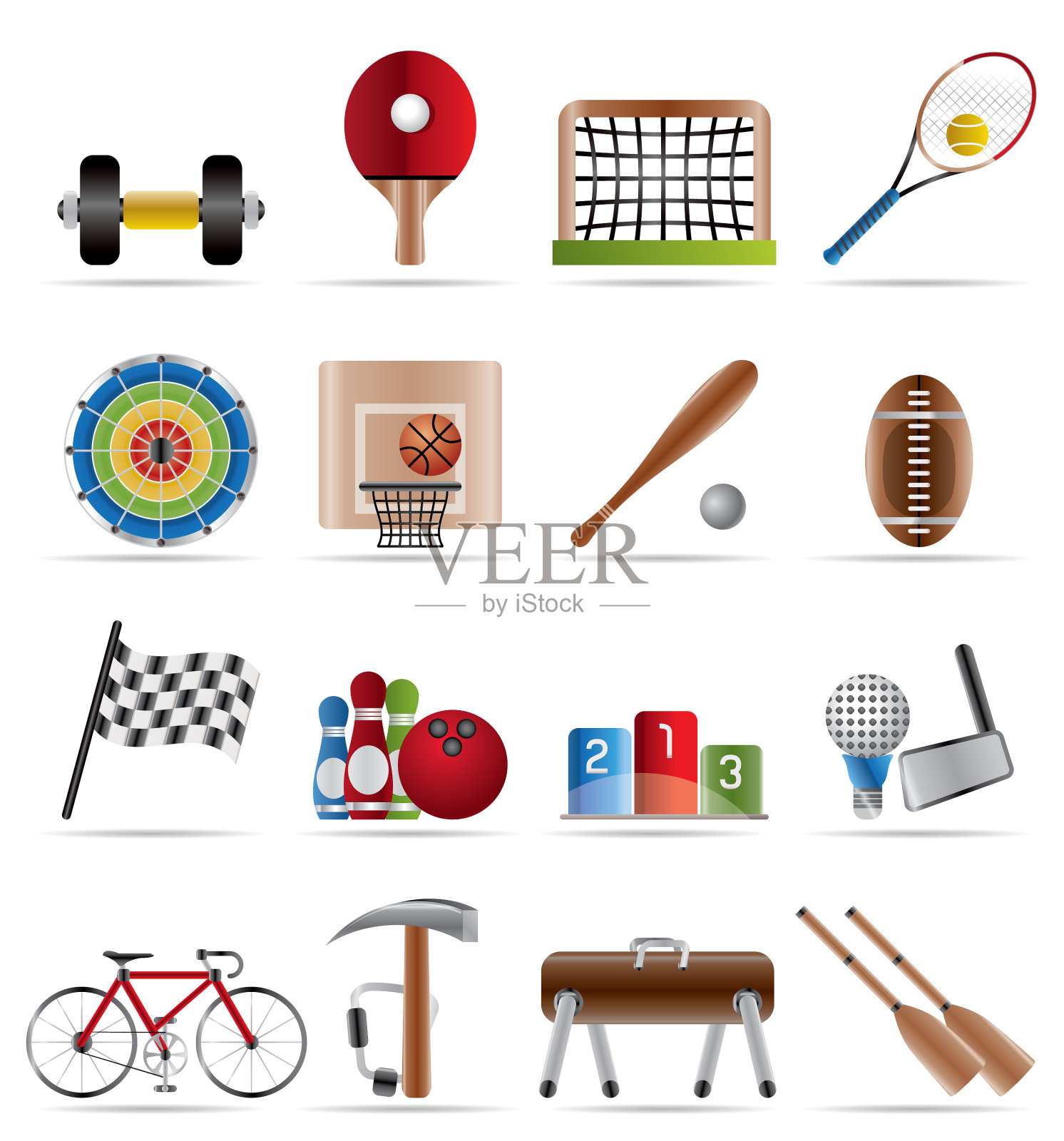 运动器材及工具图标素材