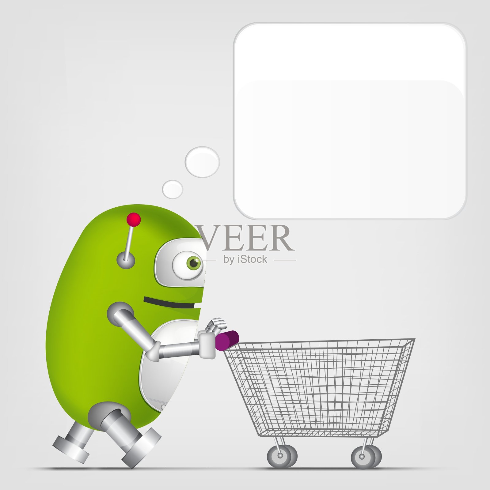 可爱的机器人插画图片素材