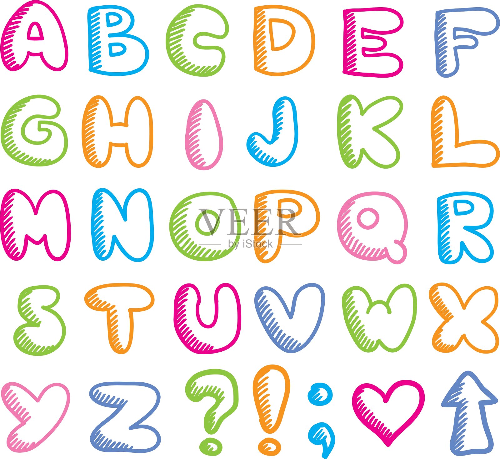 有趣的字母设计元素图片