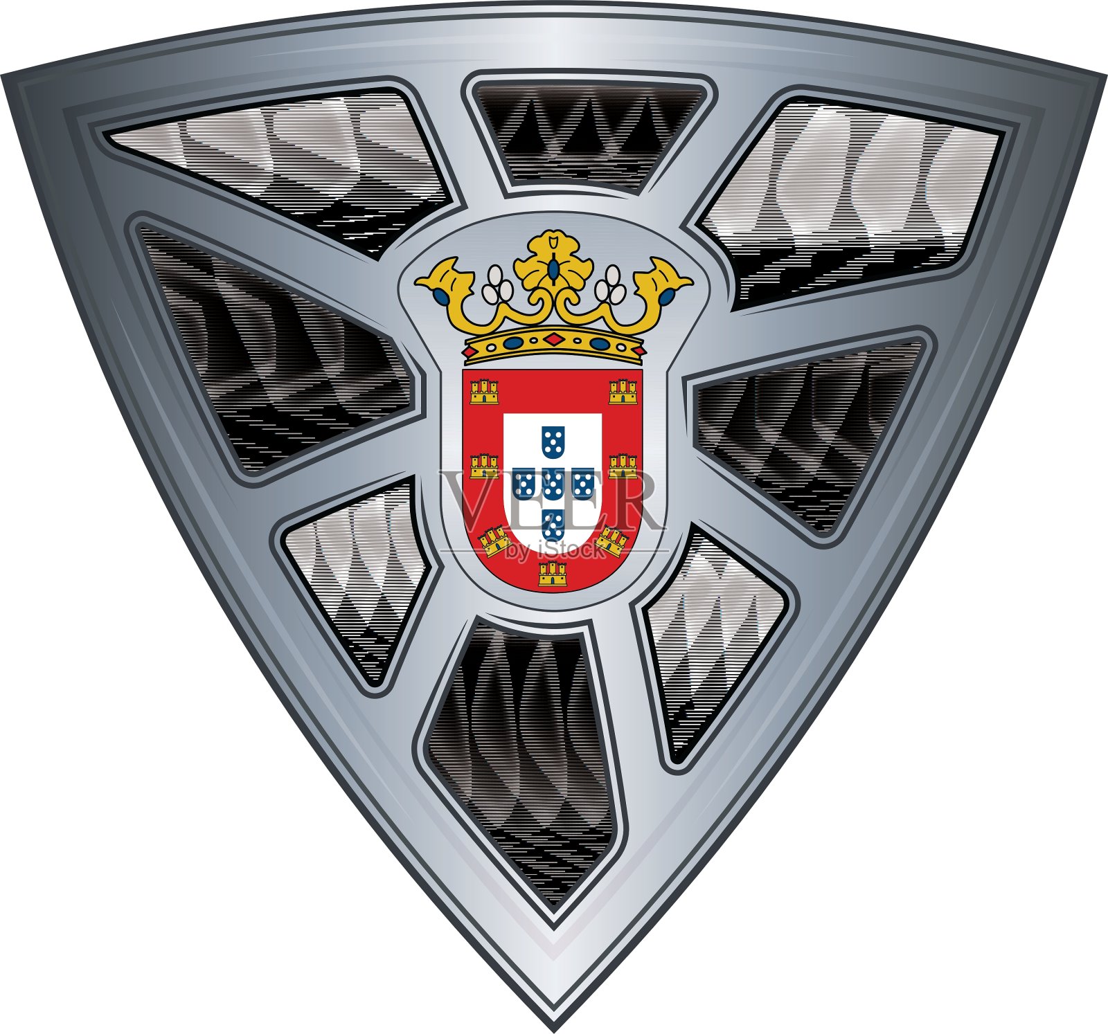 钢盾休达插画图片素材