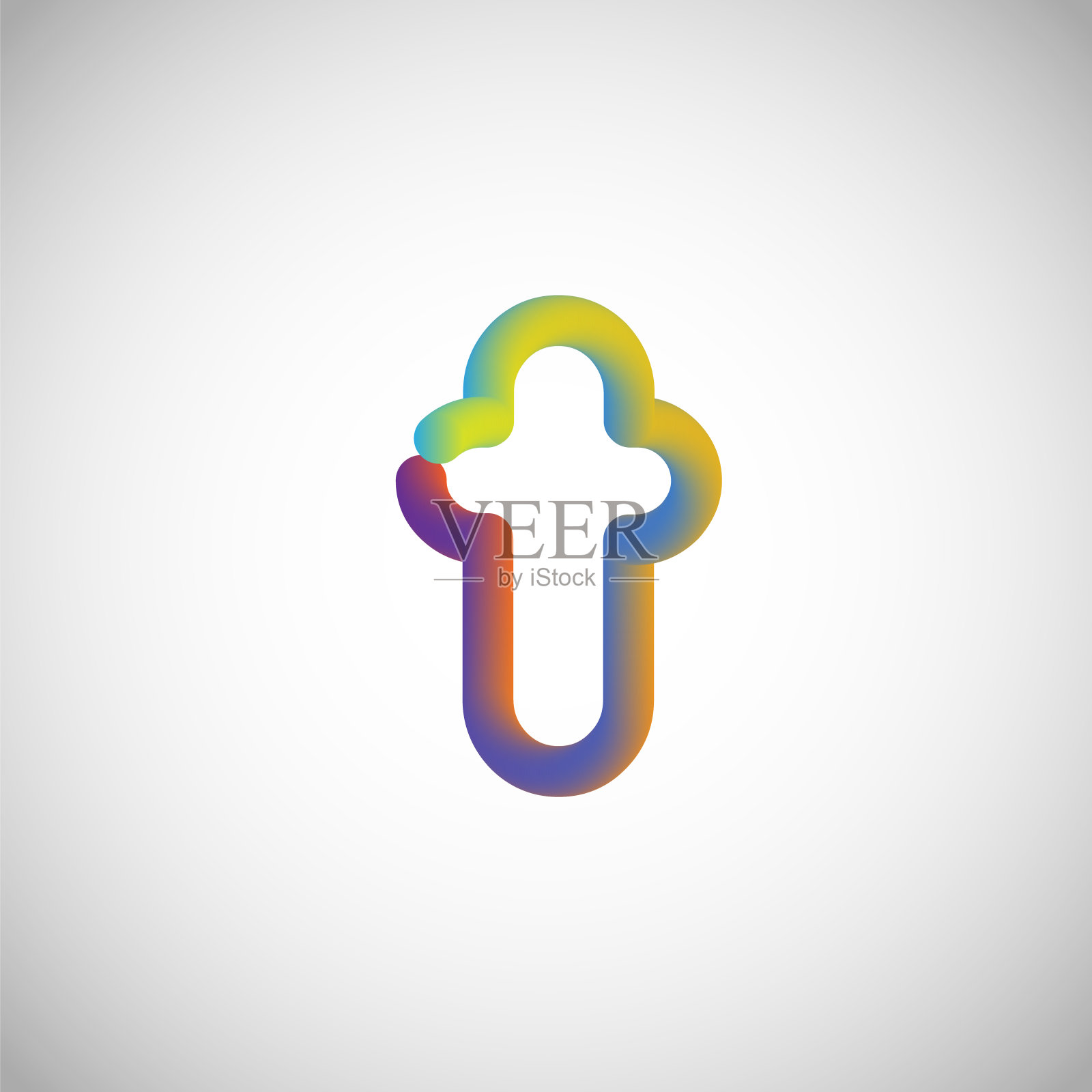 彩色字符从排版，矢量插图插画图片素材