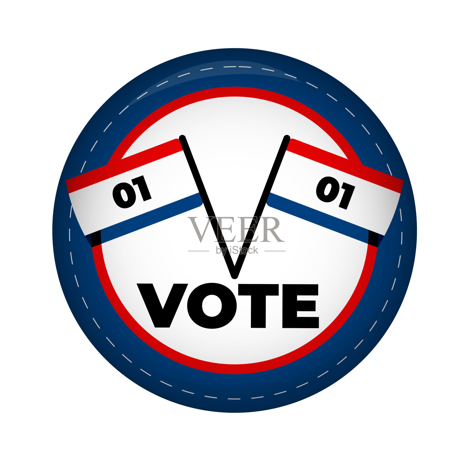 竞选按钮。美国政府插画图片素材