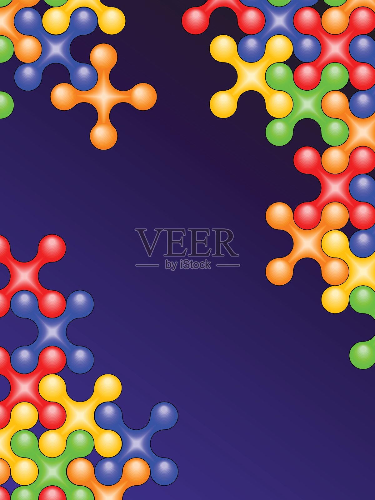 背景-颜色的气泡在一个插画图片素材