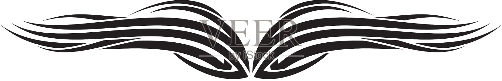 点缀翼轮廓设计元素图片