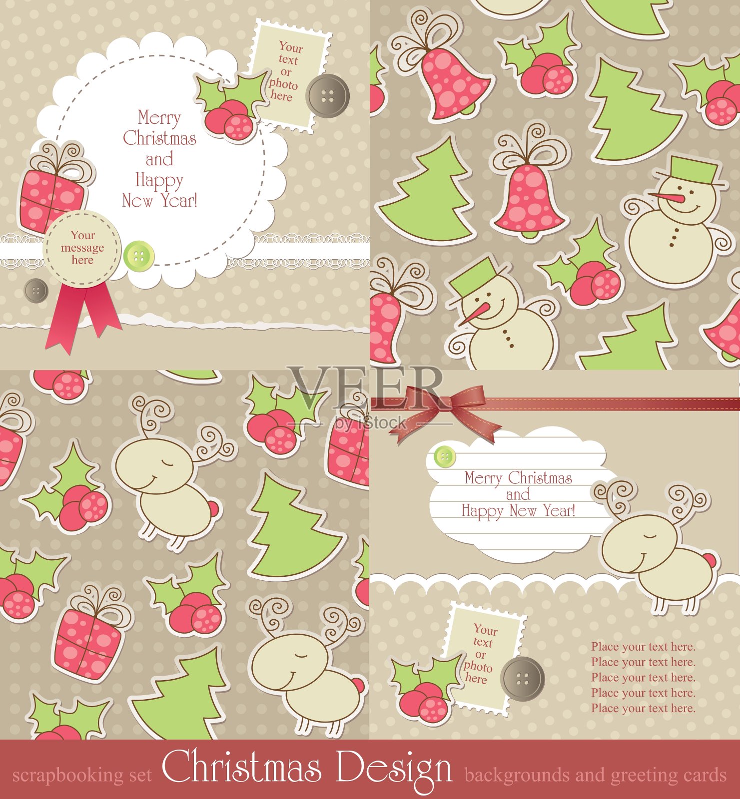 圣诞节的设置设计模板素材