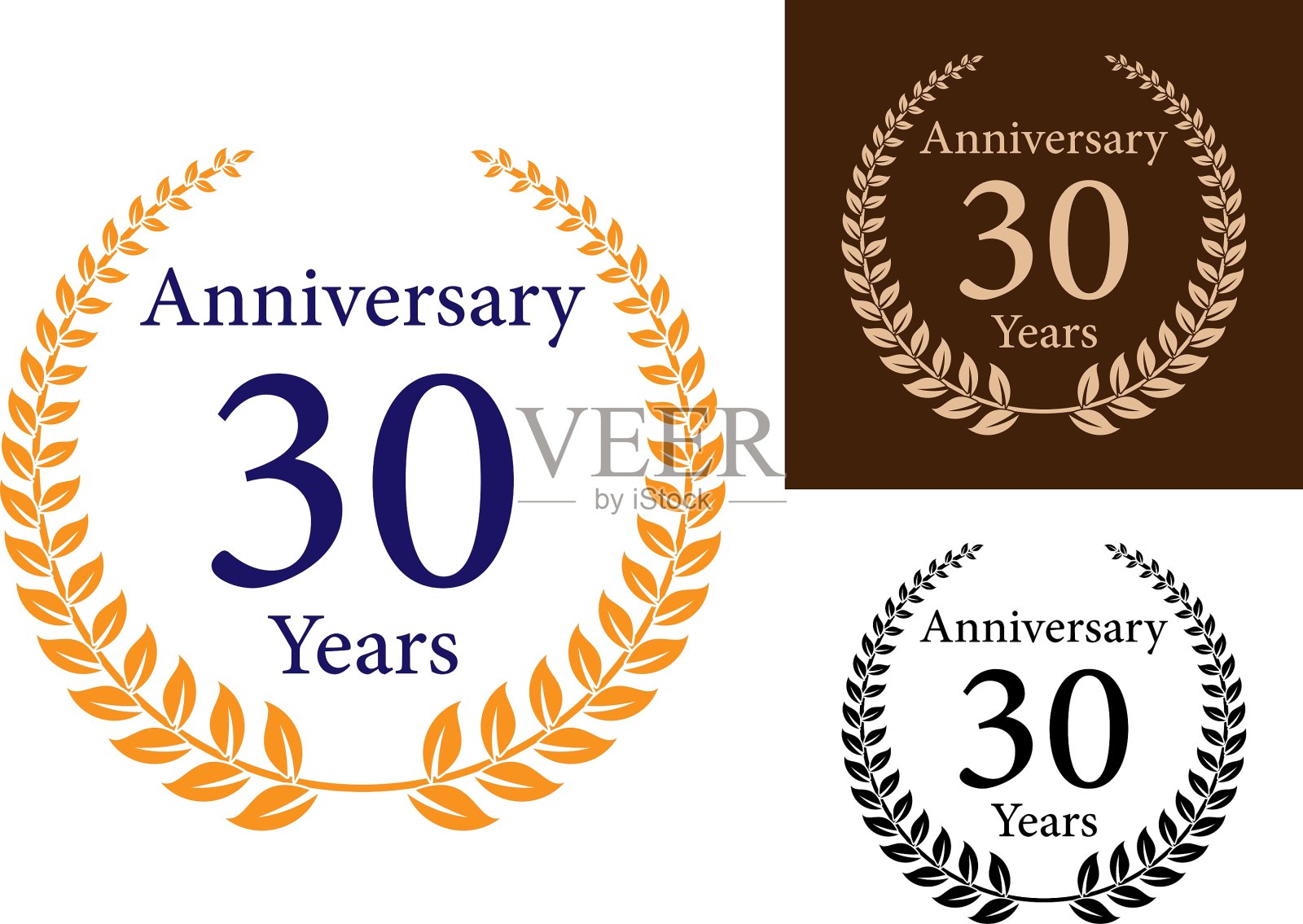 劳雷尔周年纪念册插画图片素材