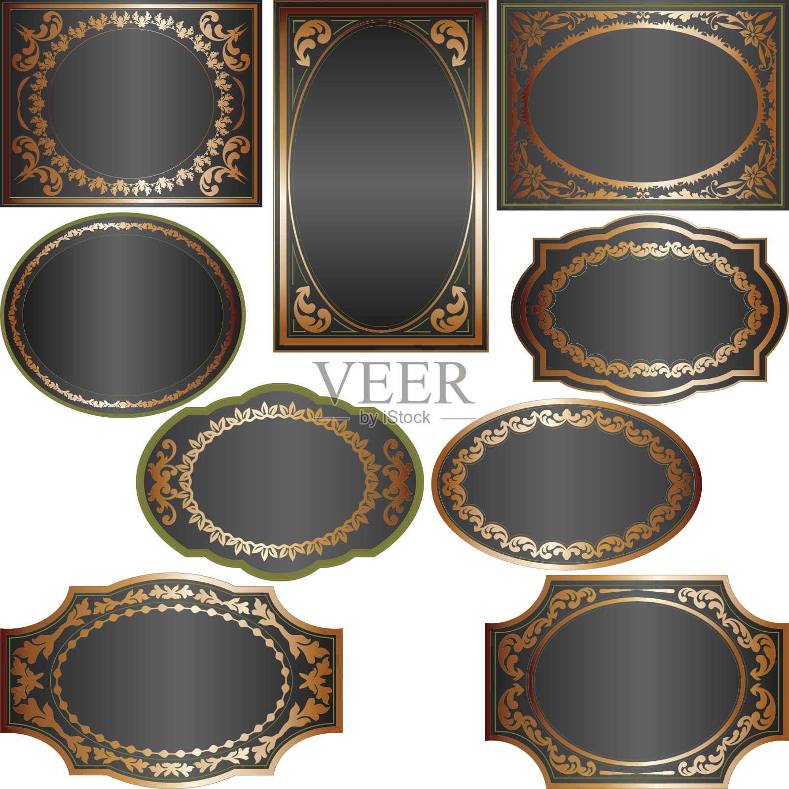 花的边界插画图片素材