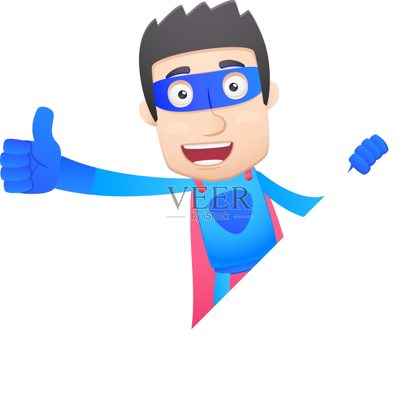 各种姿势的超级英雄设计元素图片