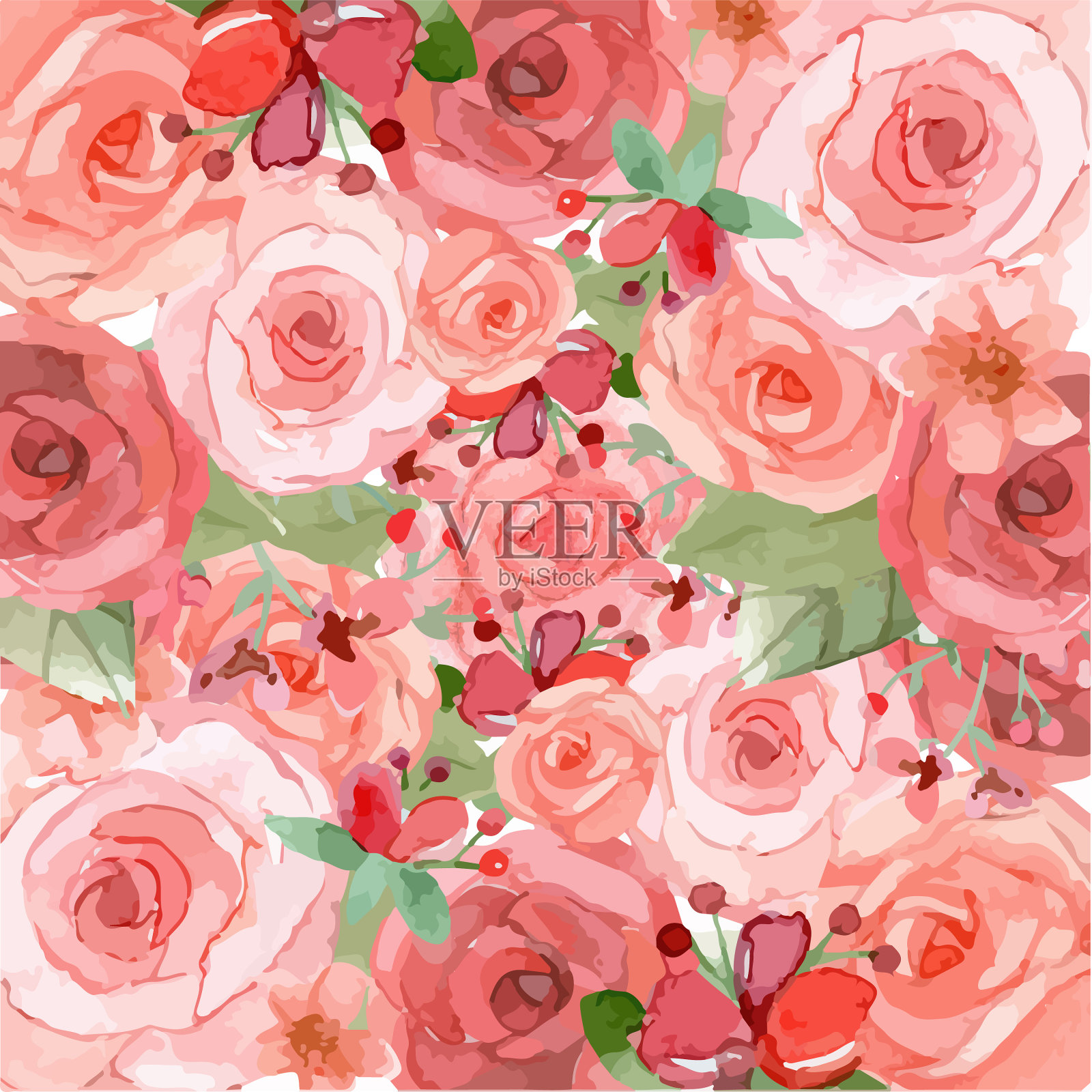 花的背景插画图片素材