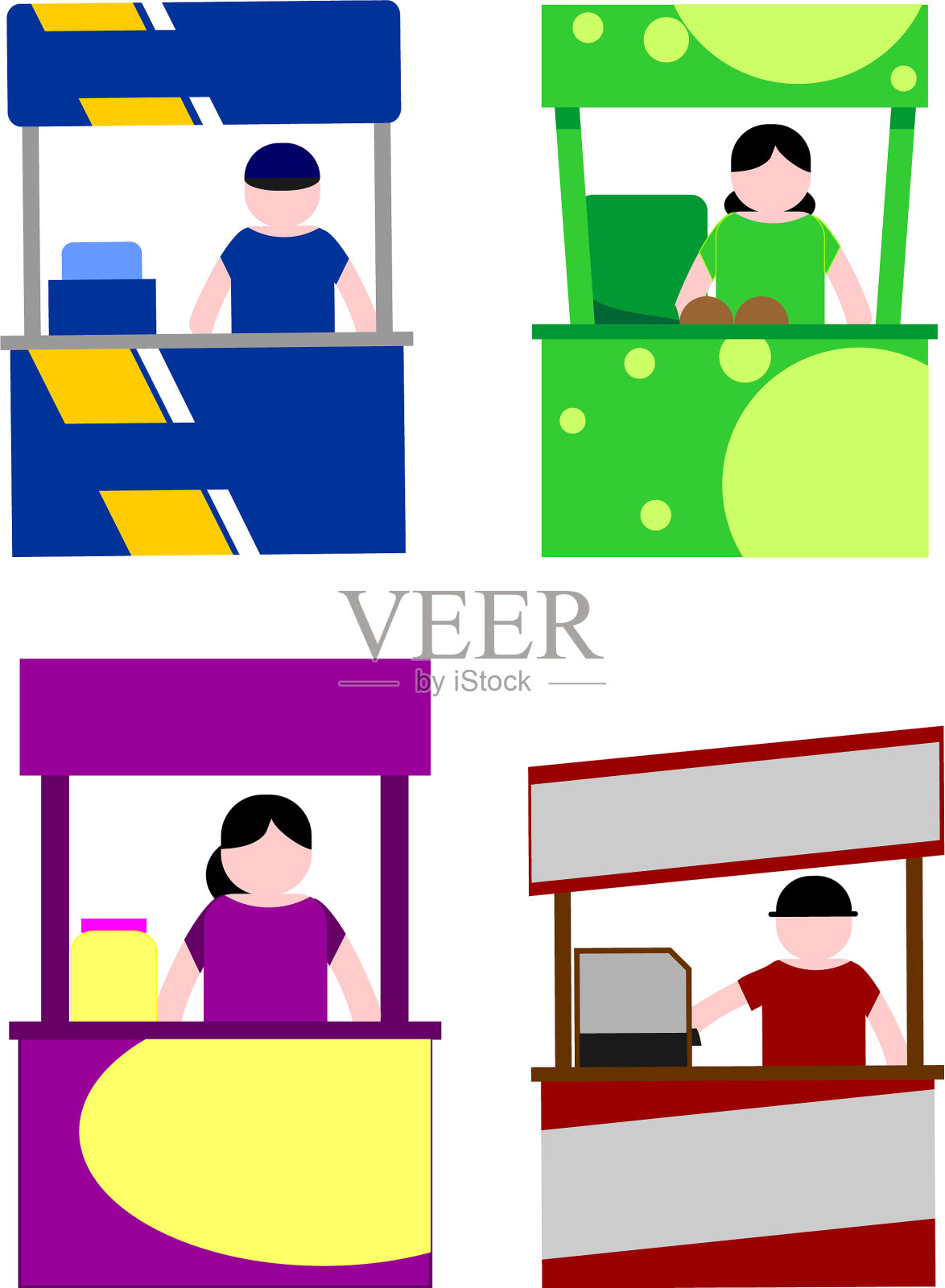 食品亭插画图片素材