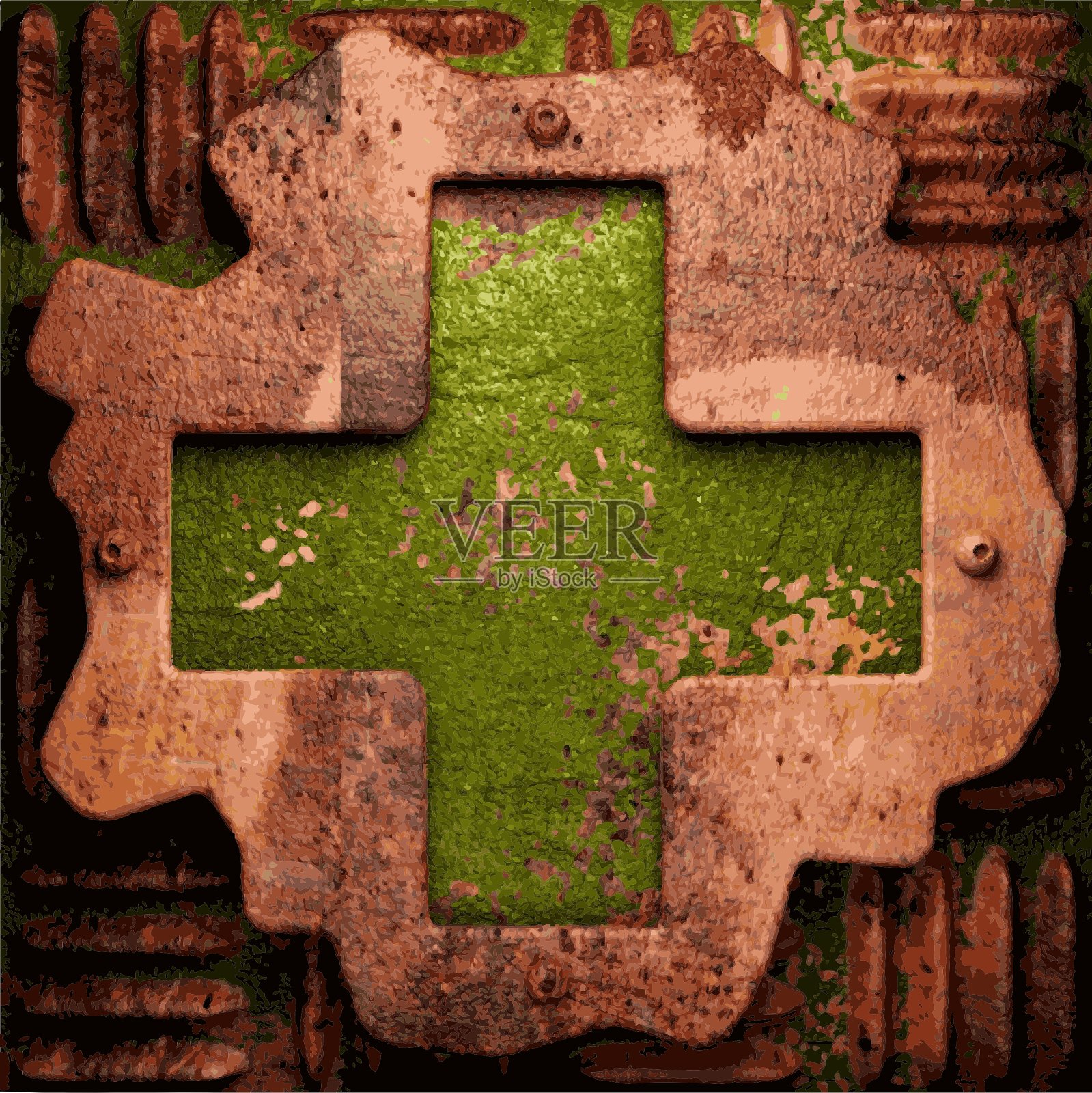 旧金属背景插画图片素材