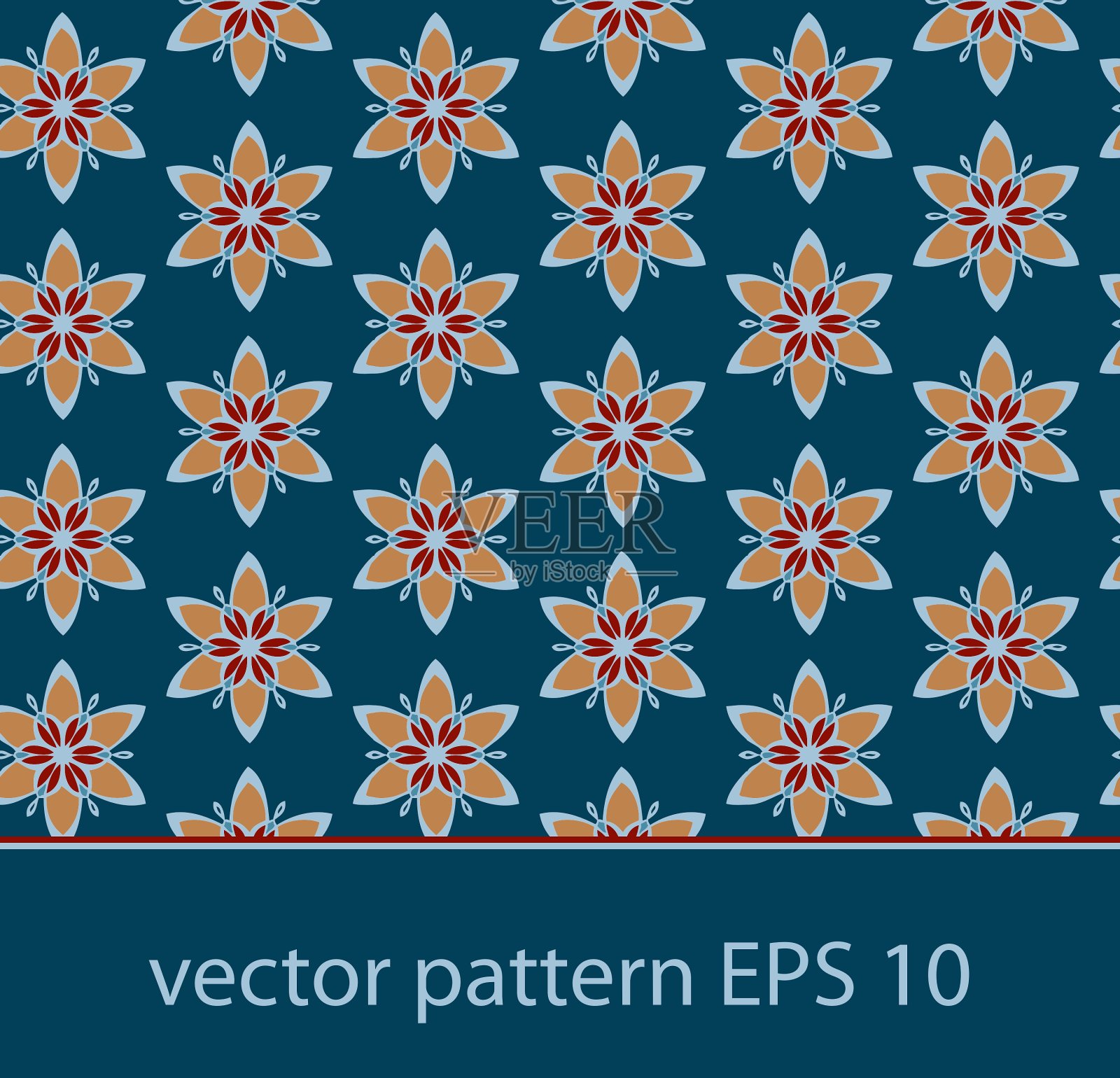 花背景无缝图案插画图片素材