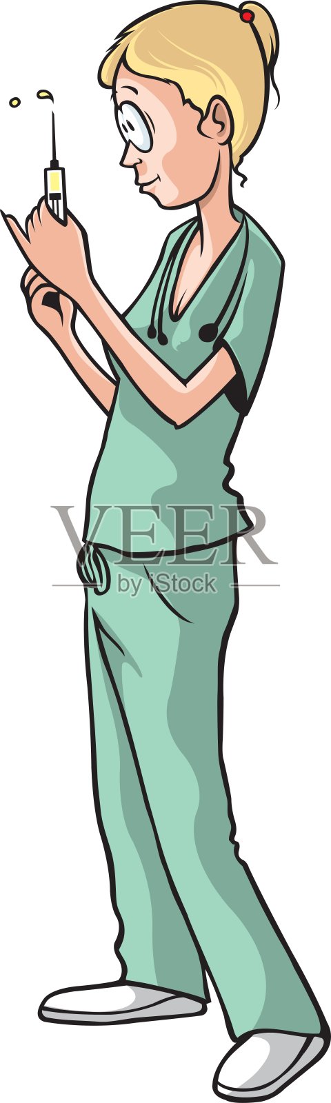 护士用注射器设计元素图片