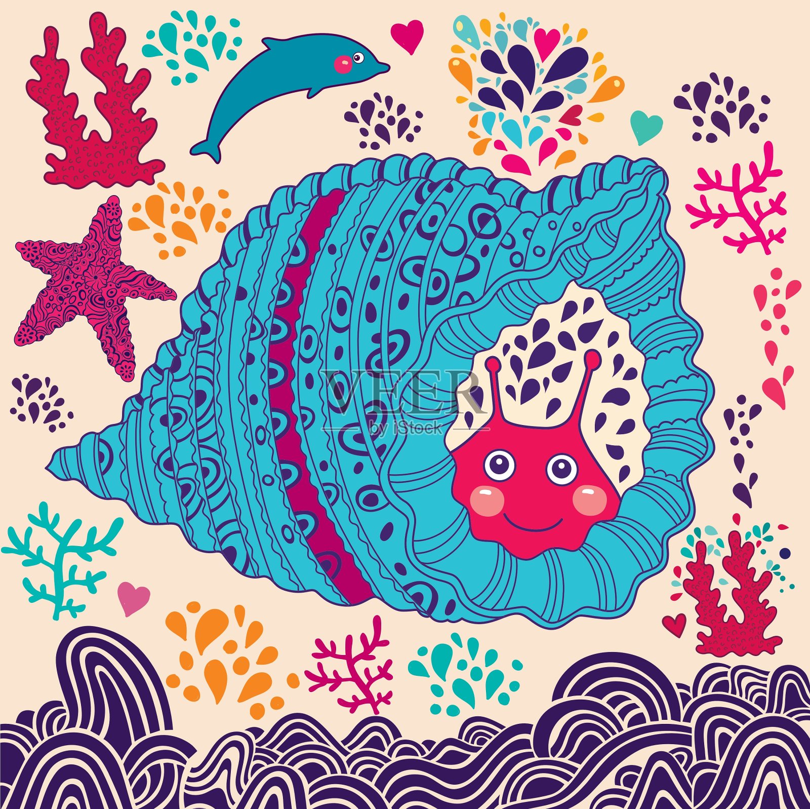 水下设计插画图片素材