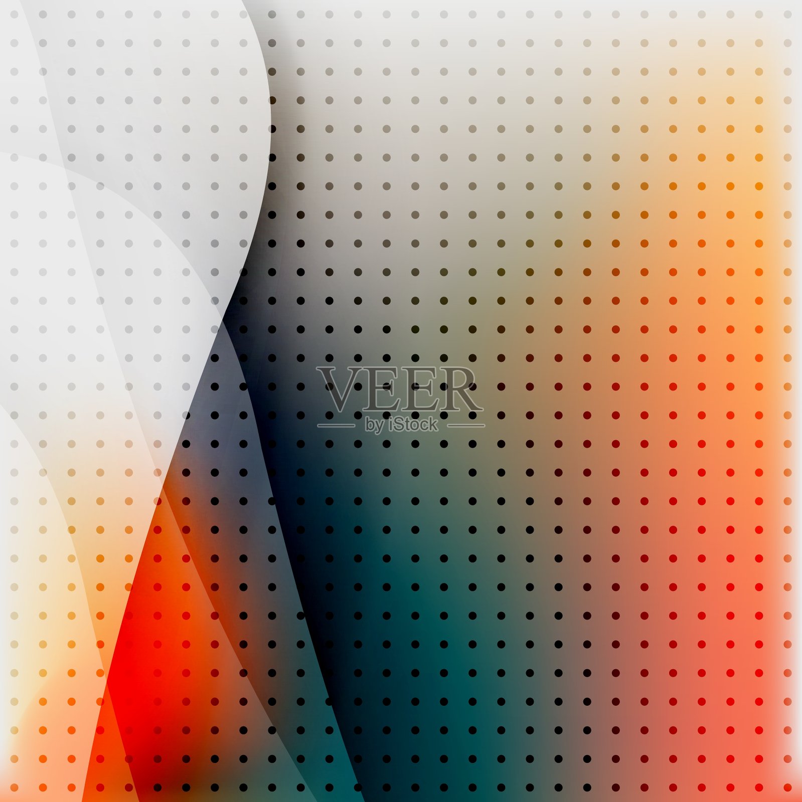 七彩迷离的波浪商业背景插画图片素材