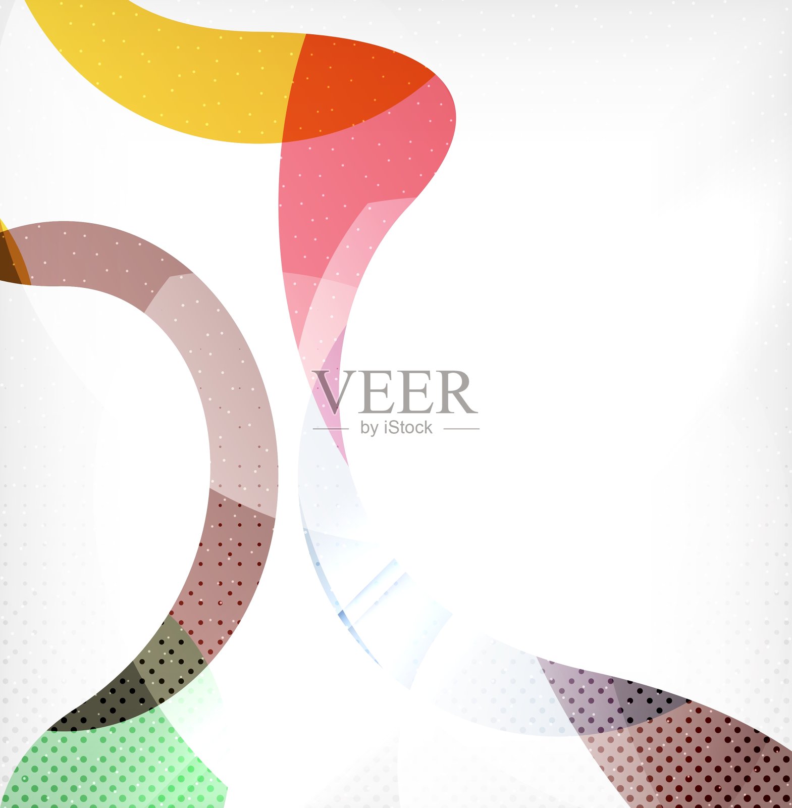 彩色漩涡波线插画图片素材