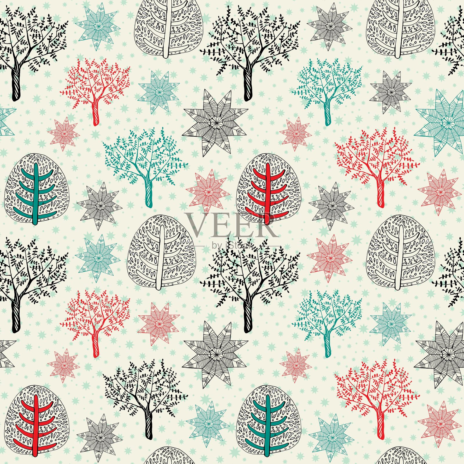 复古手绘图案插画图片素材