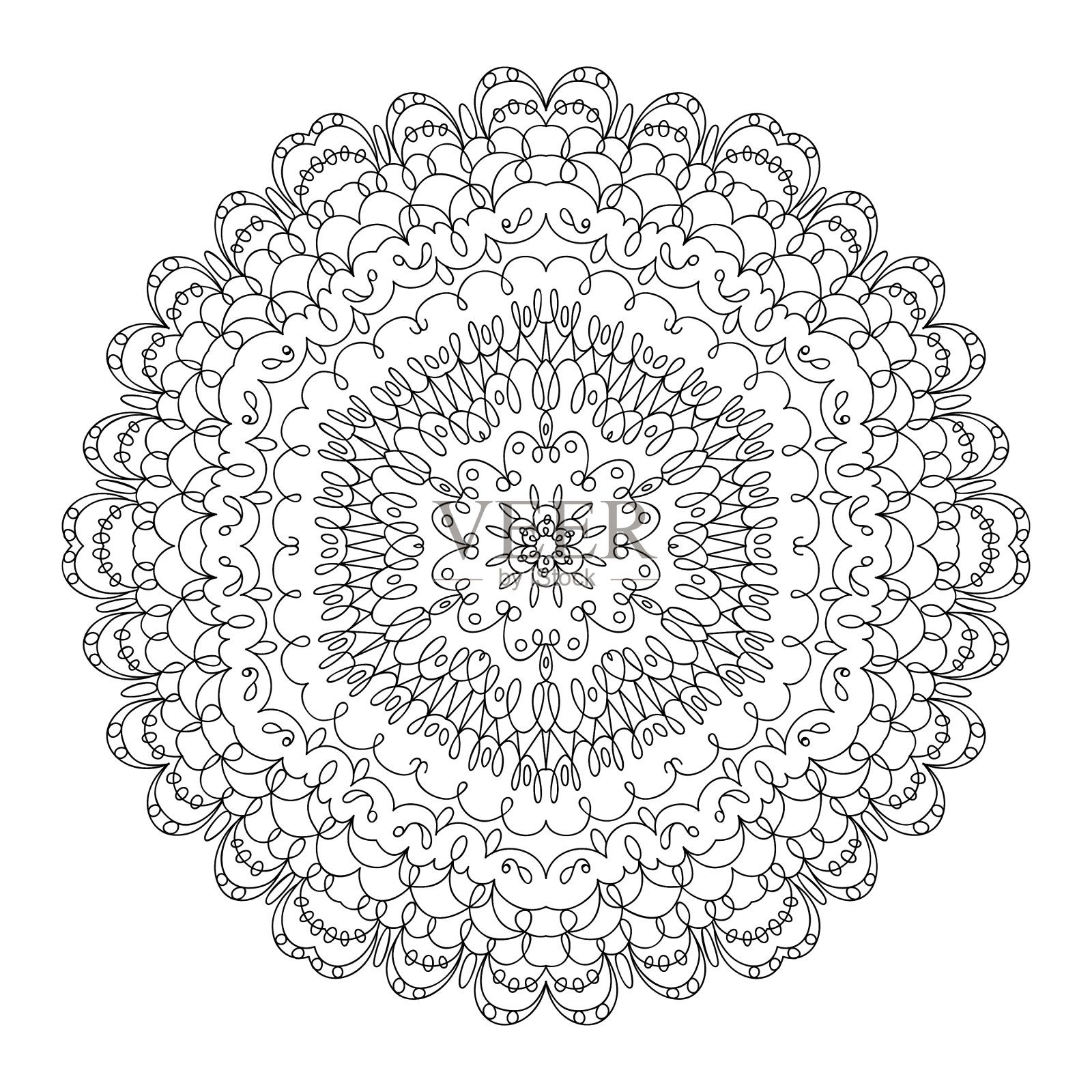 黑白蕾丝点缀插画图片素材