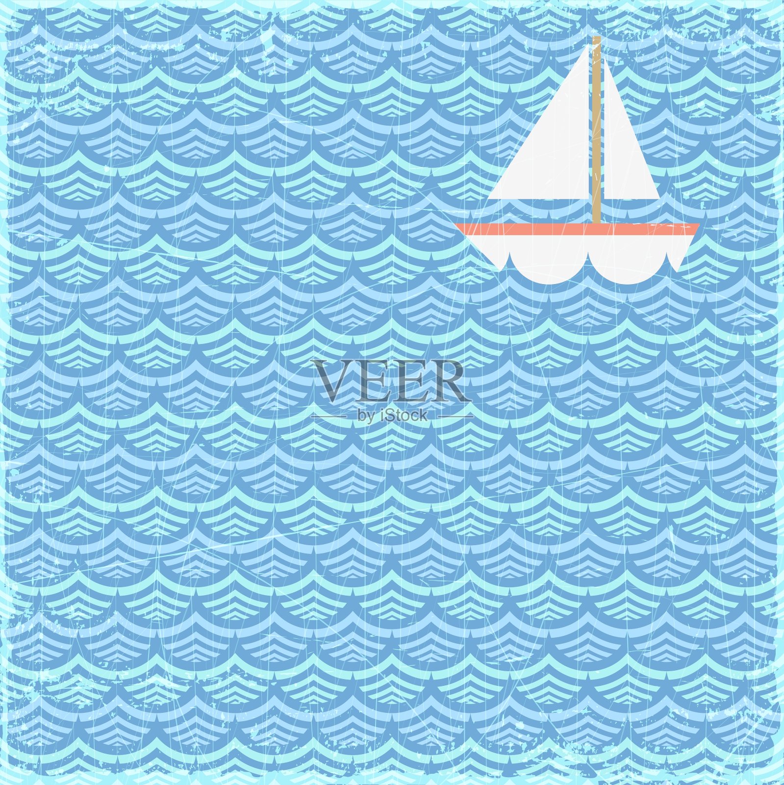 夏天的旗帜插画图片素材