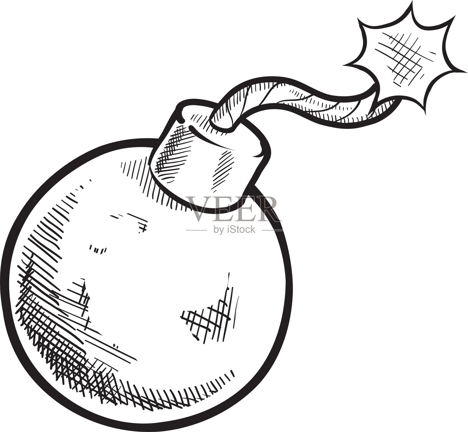 涂鸦的炸弹设计元素图片