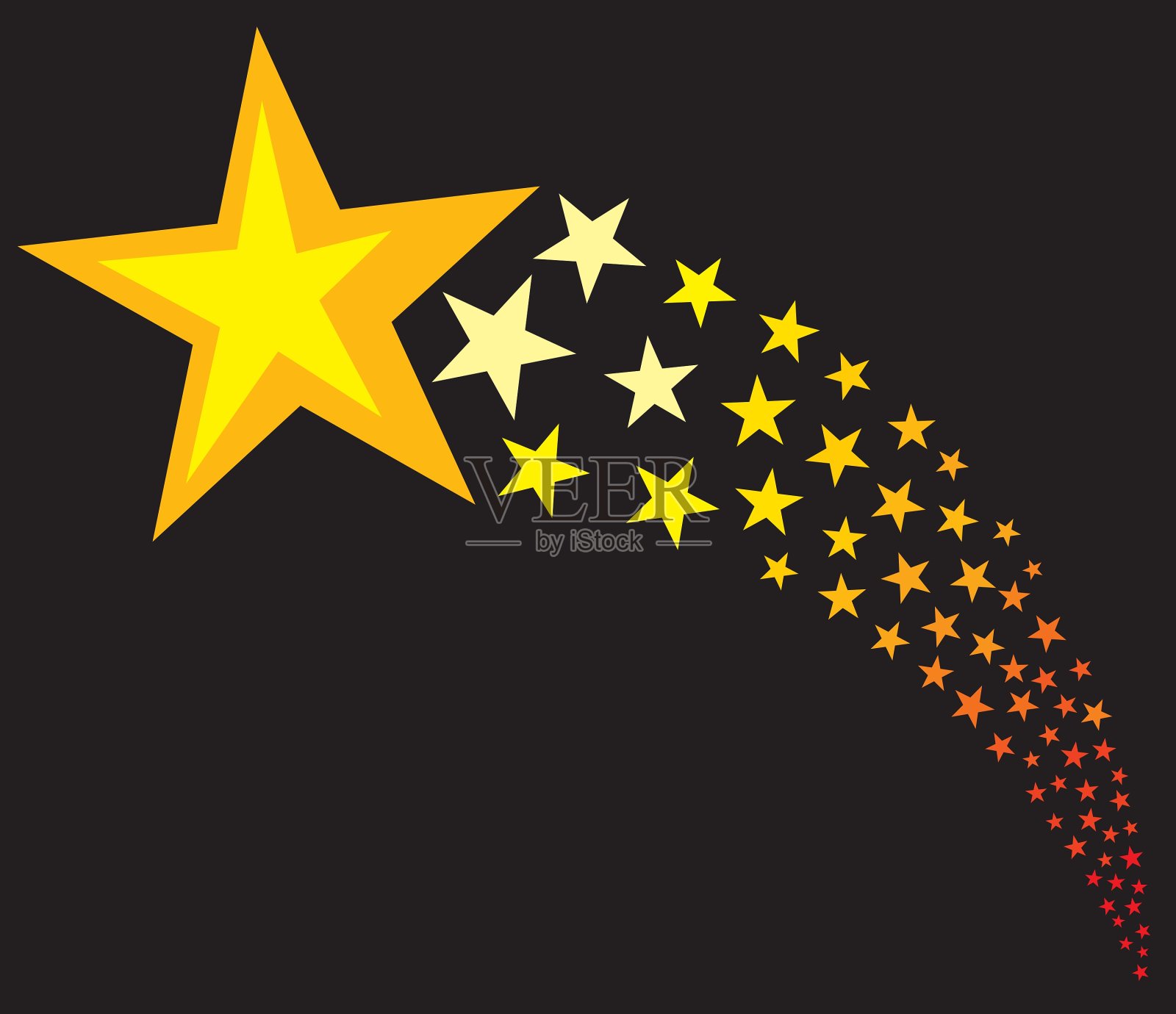 流星插画图片素材