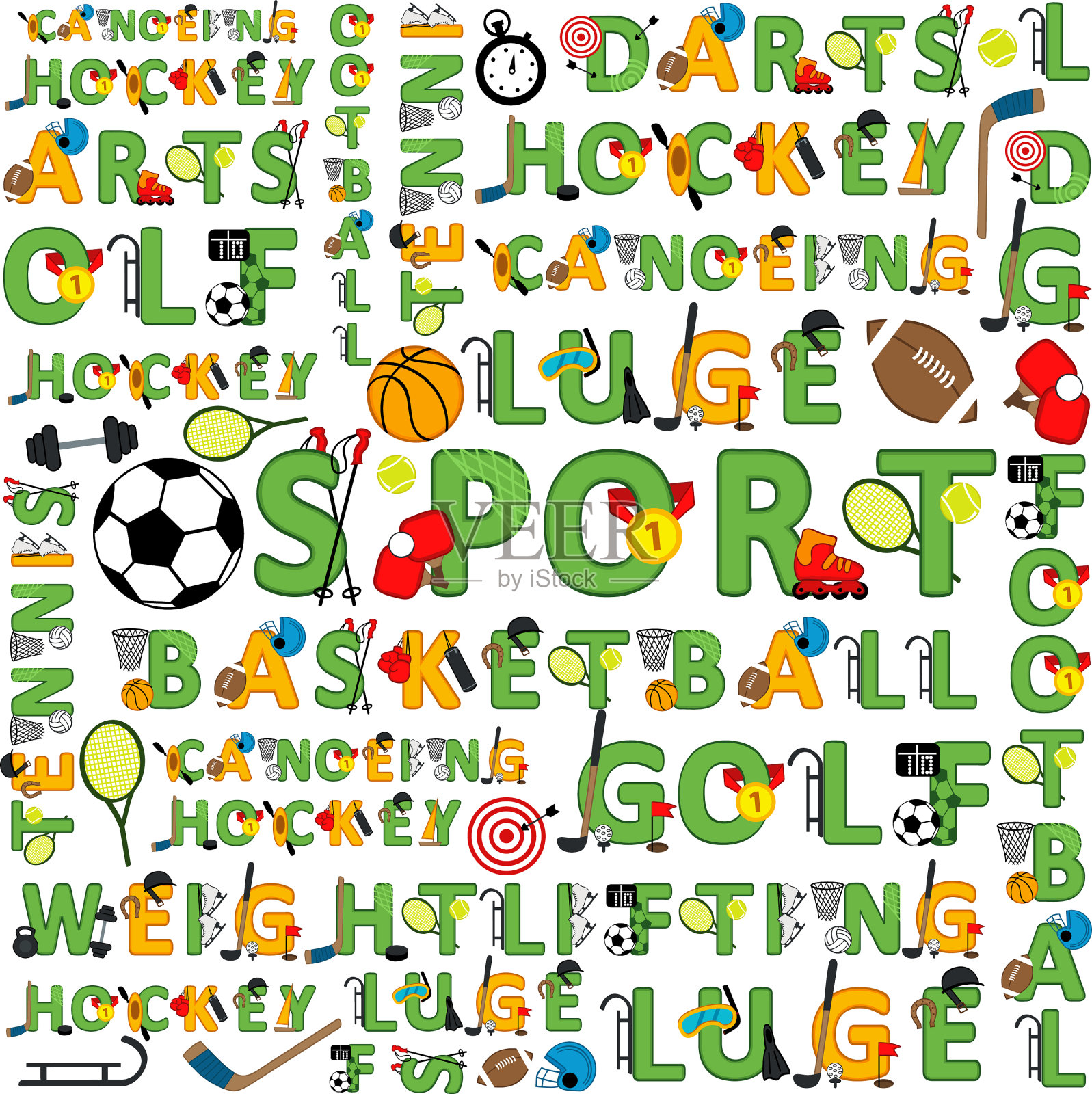 无缝运动模式的词插画图片素材