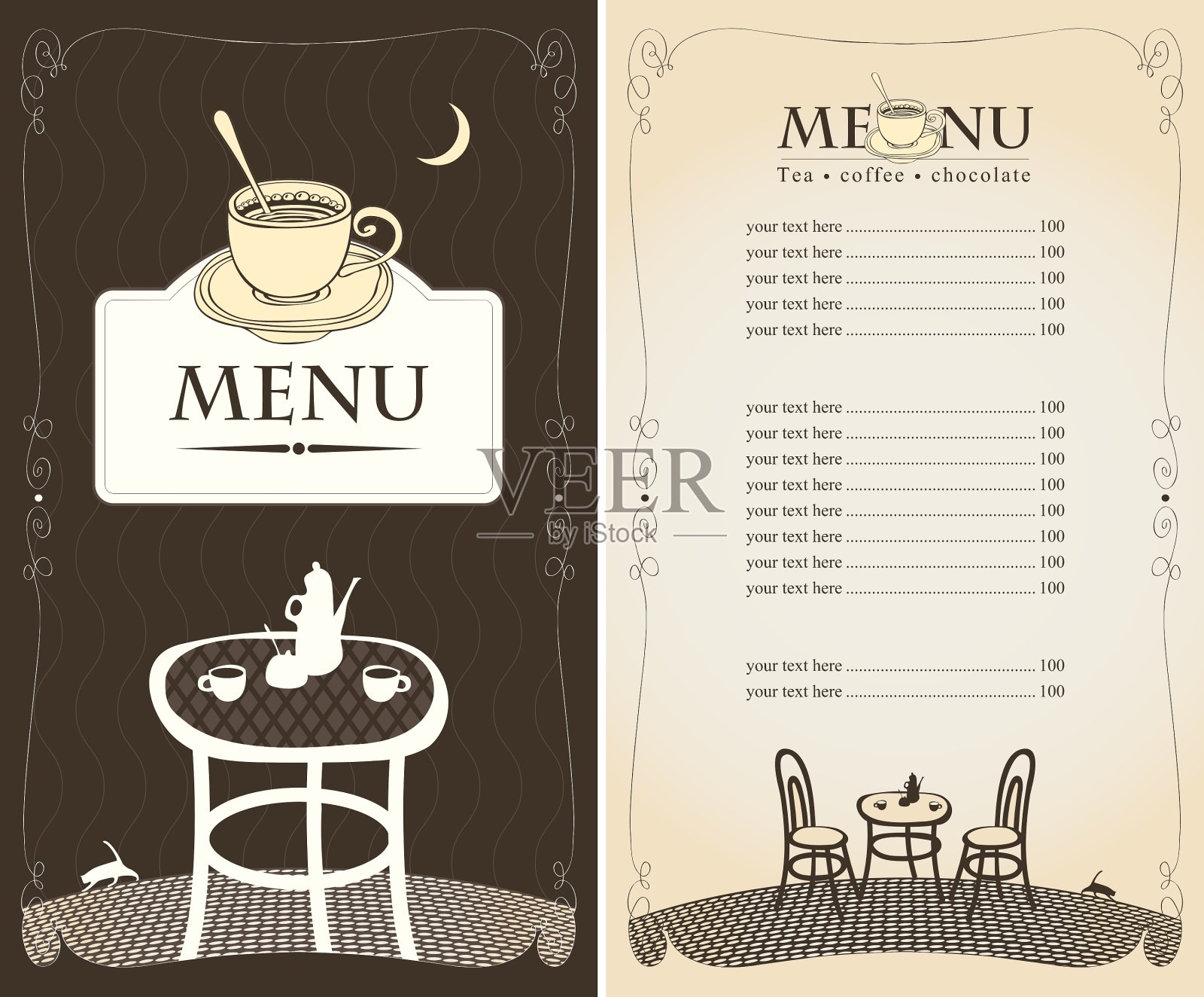 午夜咖啡馆设计模板素材