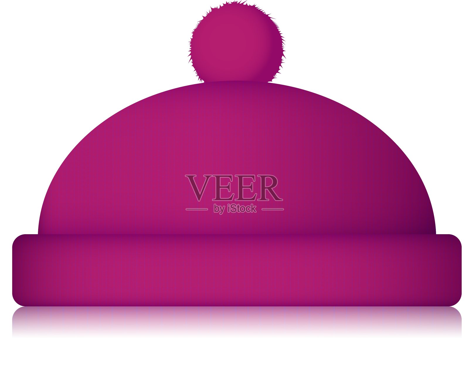 孤立的冬天帽子在白色的背景设计元素图片