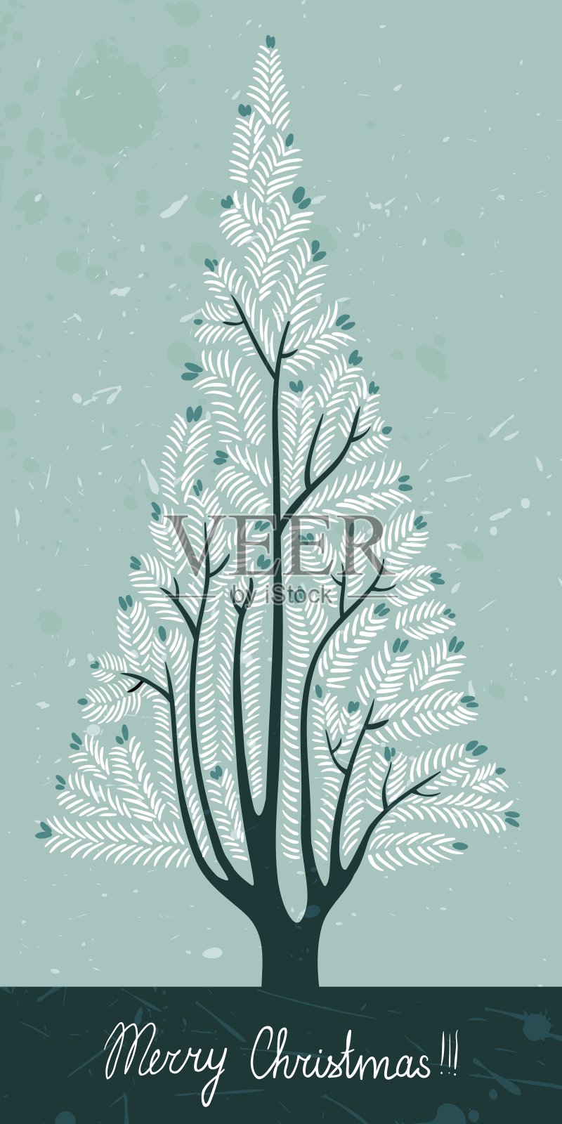 圣诞树插画图片素材