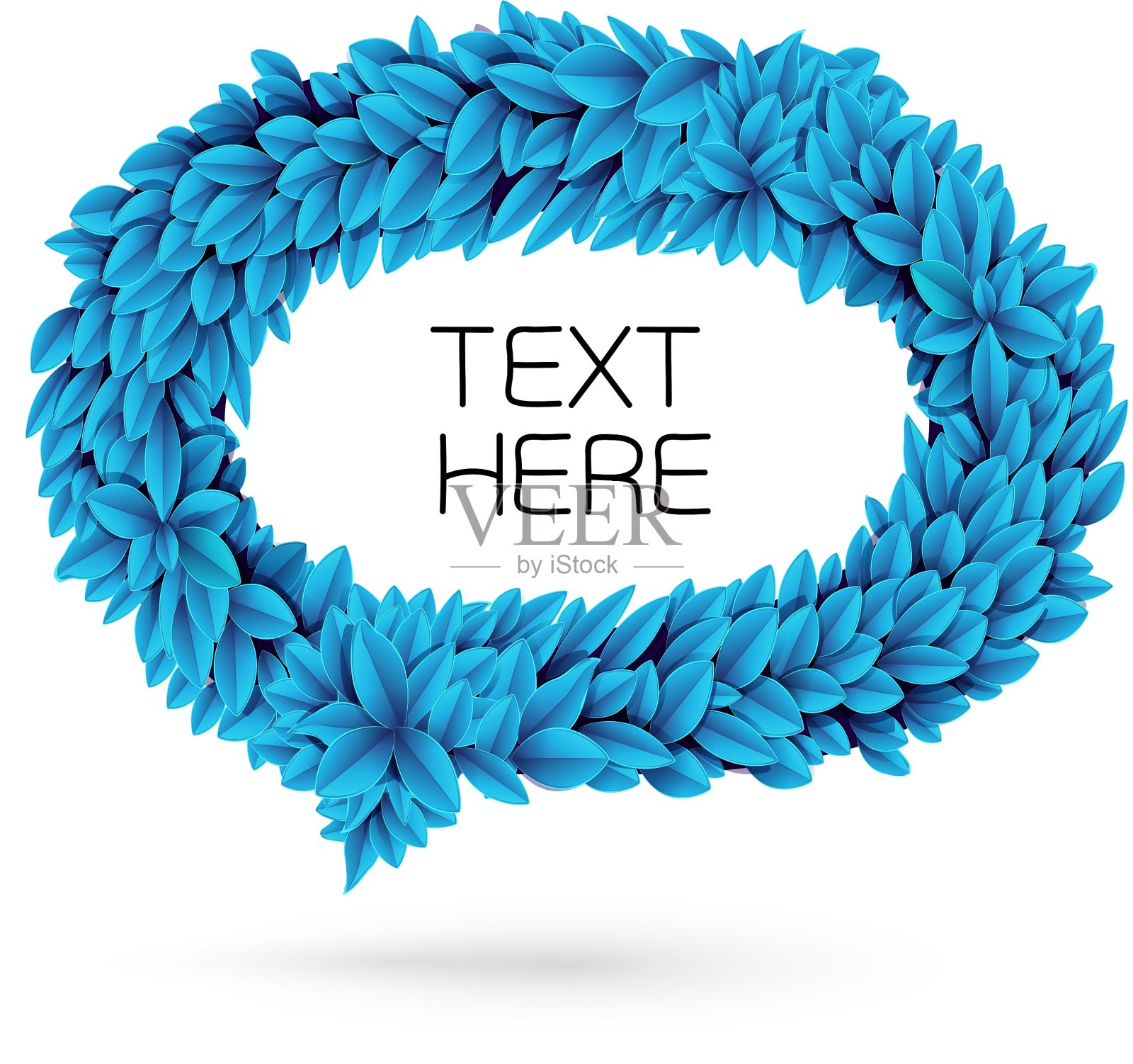 叶子的气泡设计元素图片