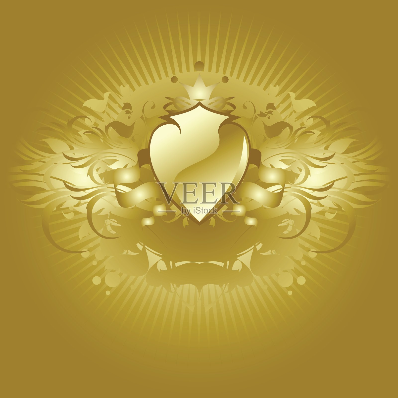 华丽的屏蔽背景插画图片素材