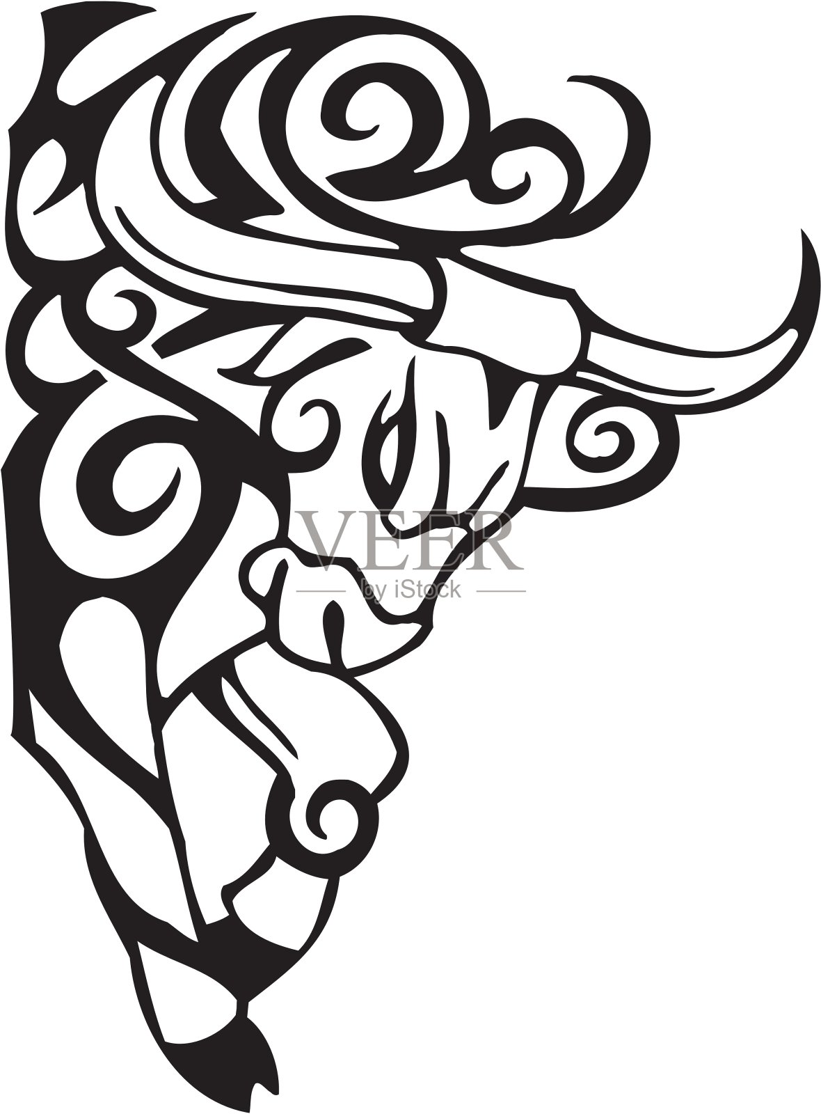 牛的设计插画图片素材