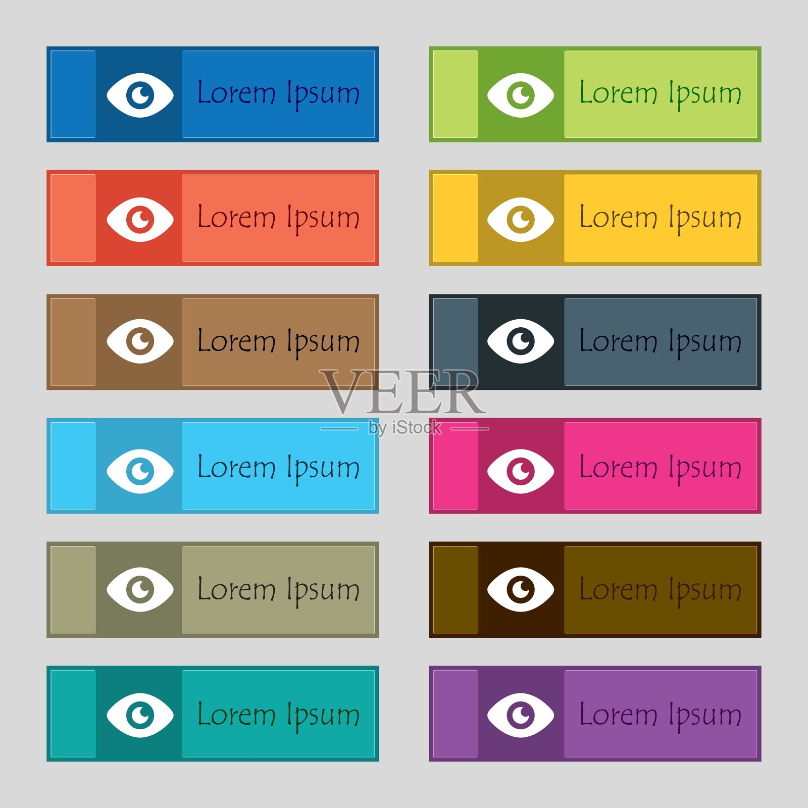 眼睛发布内容图标标志12套图标素材